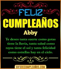 Frases de Cumpleaños Abby